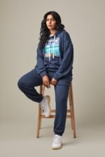 Canada Unisex French Terry Hoodie - Navy Marl - Image 7