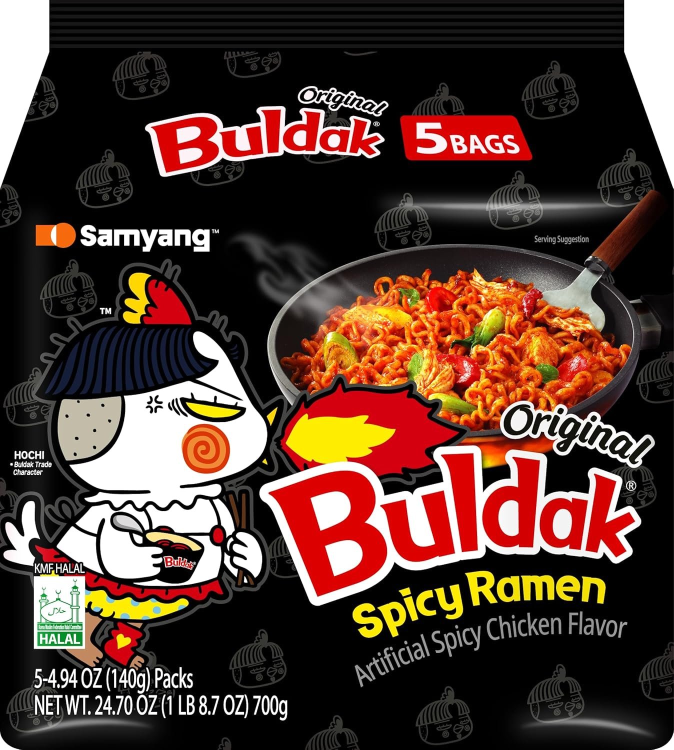 81-38k2Gy9L._SL1500_ Samyang Buldak Korean Spicy Chicken Ramen (4.94 oz. per package) Limited to one! - Image 1